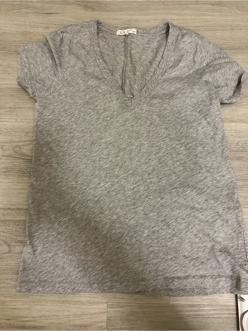 rag & bone Heather Gray V-Neck Short Sleeve Tee